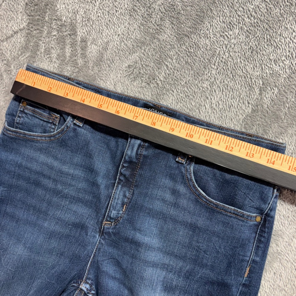 Jones New York Lexington Straight Jeans Womens 29x30 Blue Excellent Dark Wash - Picture 7 of 16